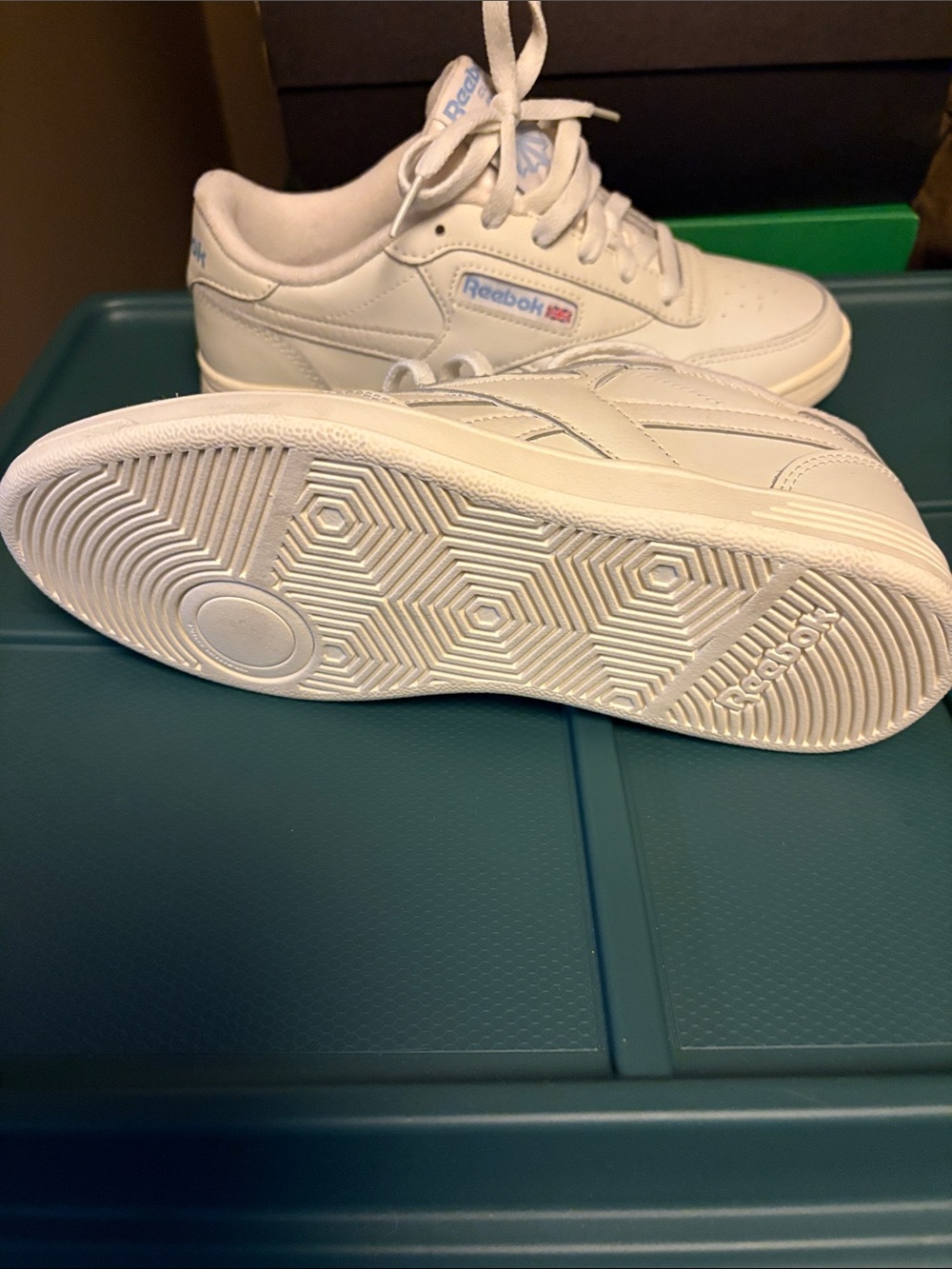 Reebok White Leather Low-Top Sneakers